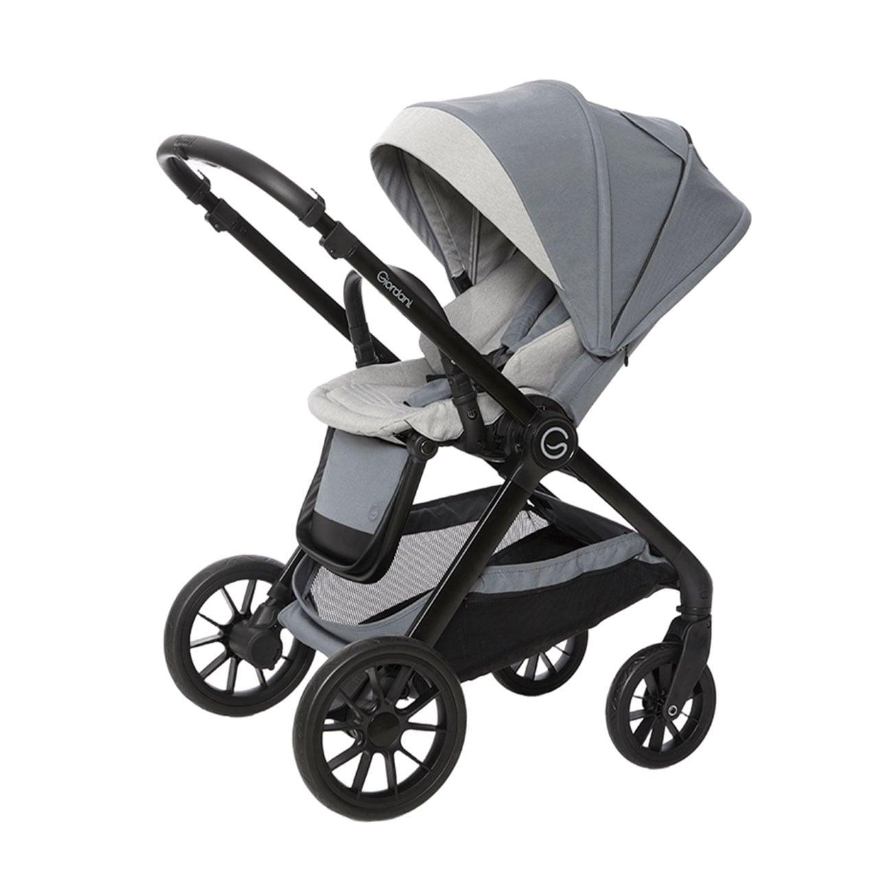 Carucior 3 în 1 Giordani G-Comfort, cărucior sport, landou și scoică auto, pliere automată, grey (gri), 0–22 kg