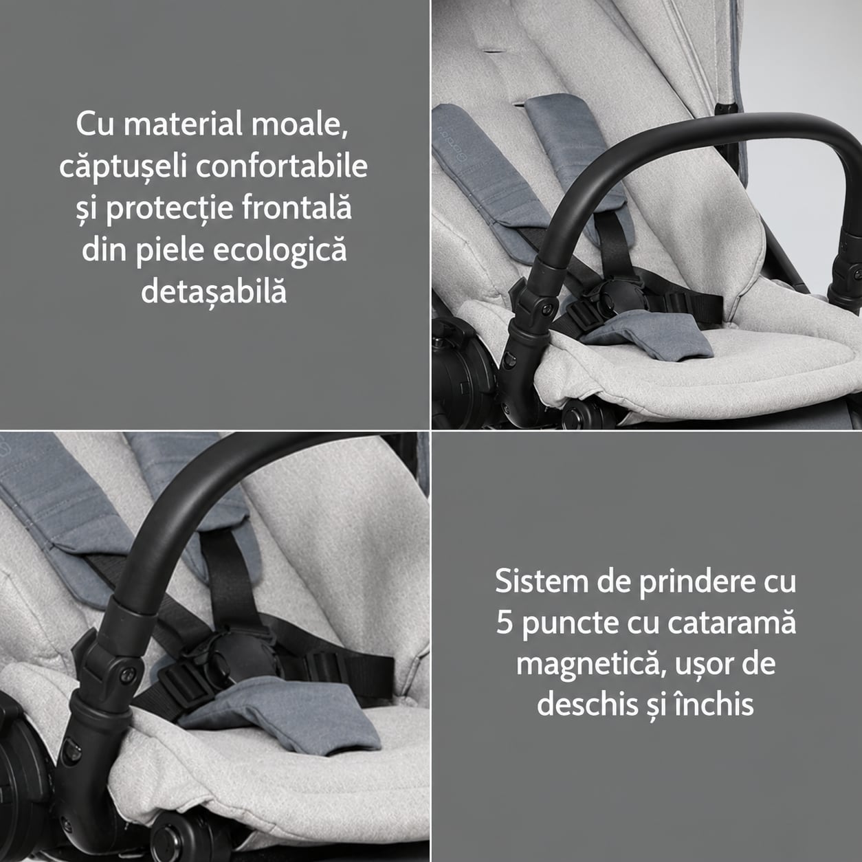 Carucior 3 în 1 Giordani G-Comfort, cărucior sport, landou și scoică auto, pliere automată, 0–22 kg