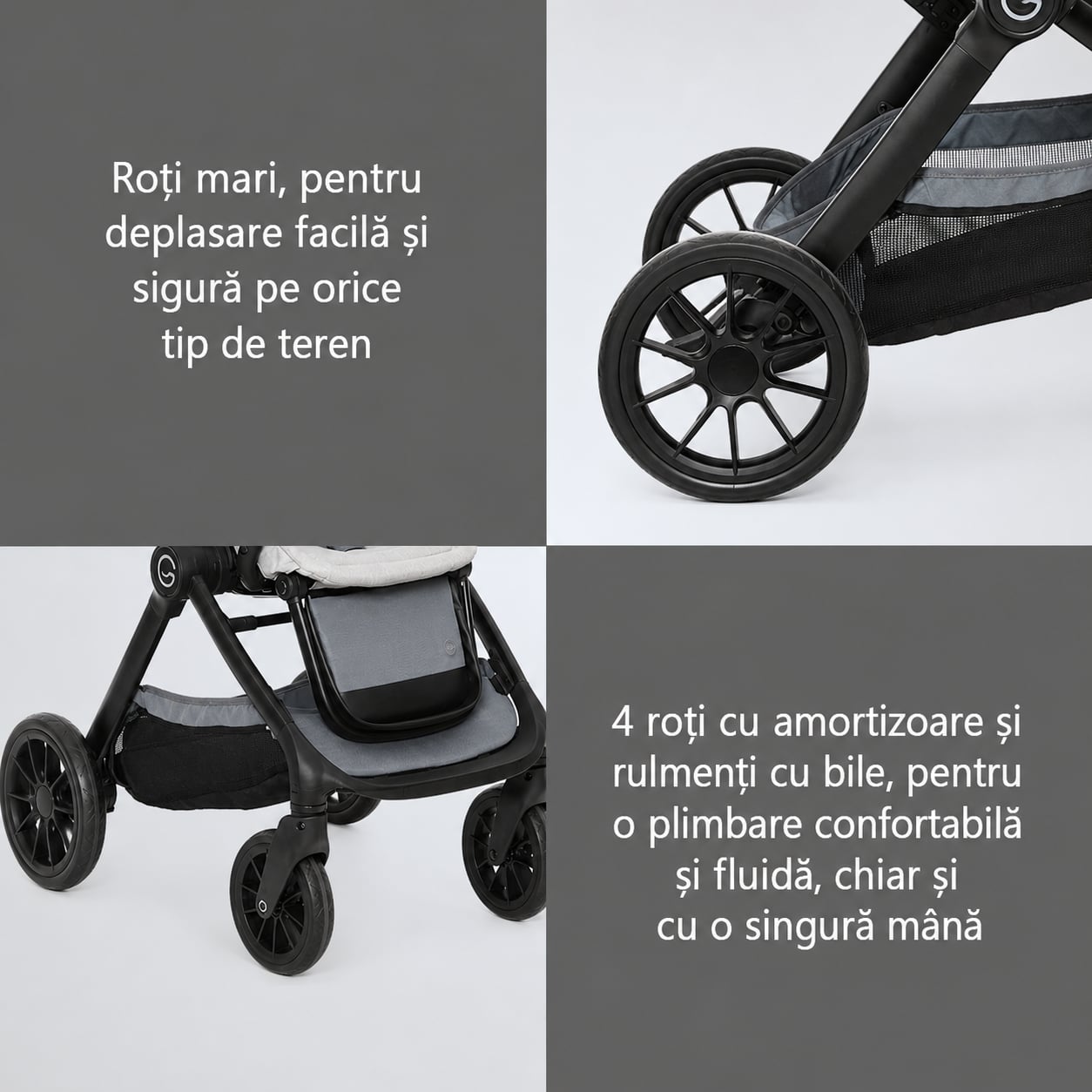 Carucior 3 în 1 Giordani G-Comfort, cărucior sport, landou și scoică auto, pliere automată, 0–22 kg