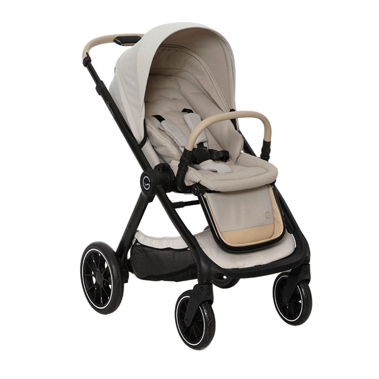 Carucior 3 în 1 Giordani G-Comfort, cărucior sport, landou și scoică auto, pliere automată, beige (bej), 0–22 kg