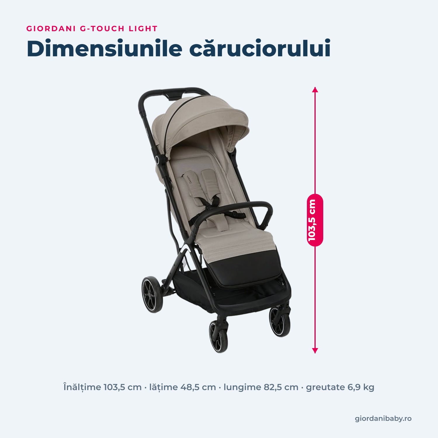 Giordani G-Touch Light – dimensiuni