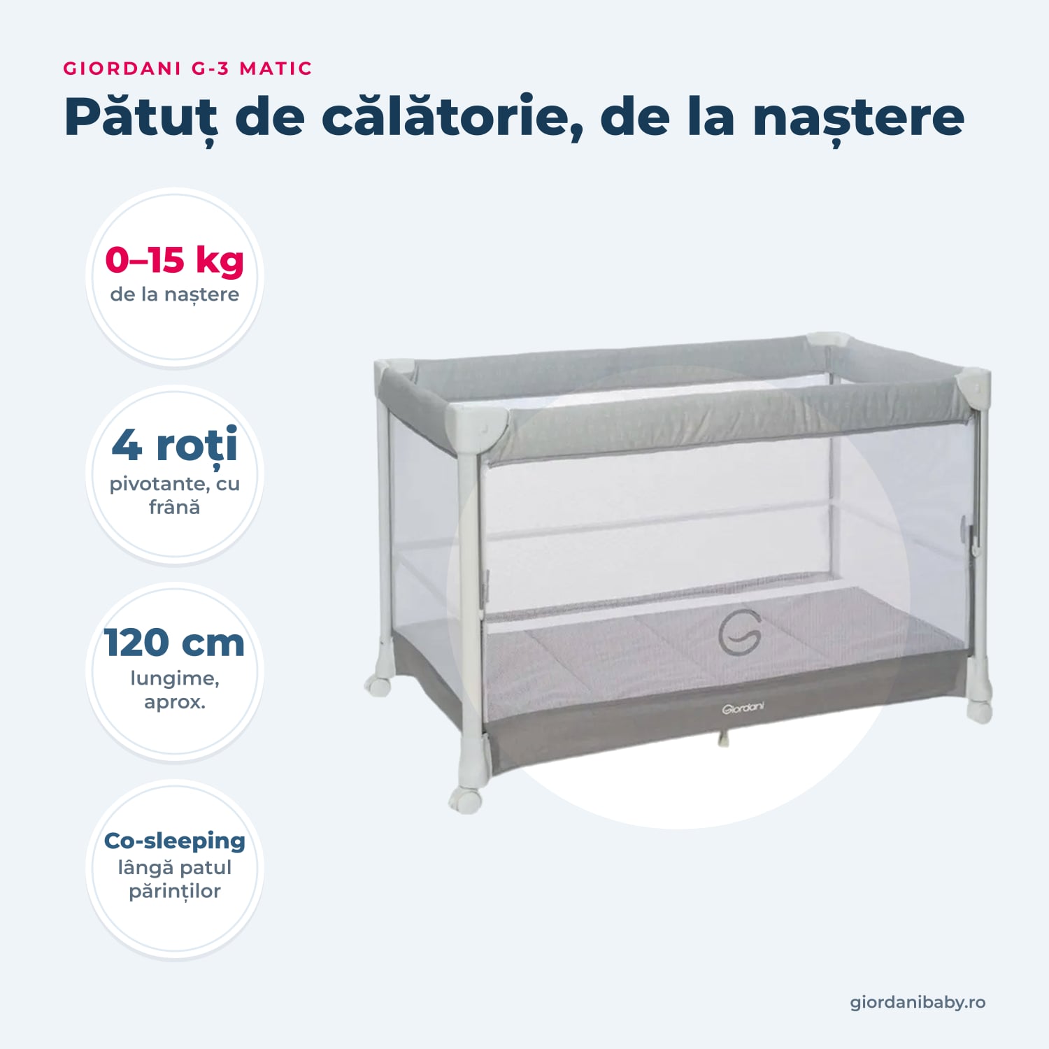 Giordani G-3 Matic – vârstă, greutate și dimensiuni pe scurt