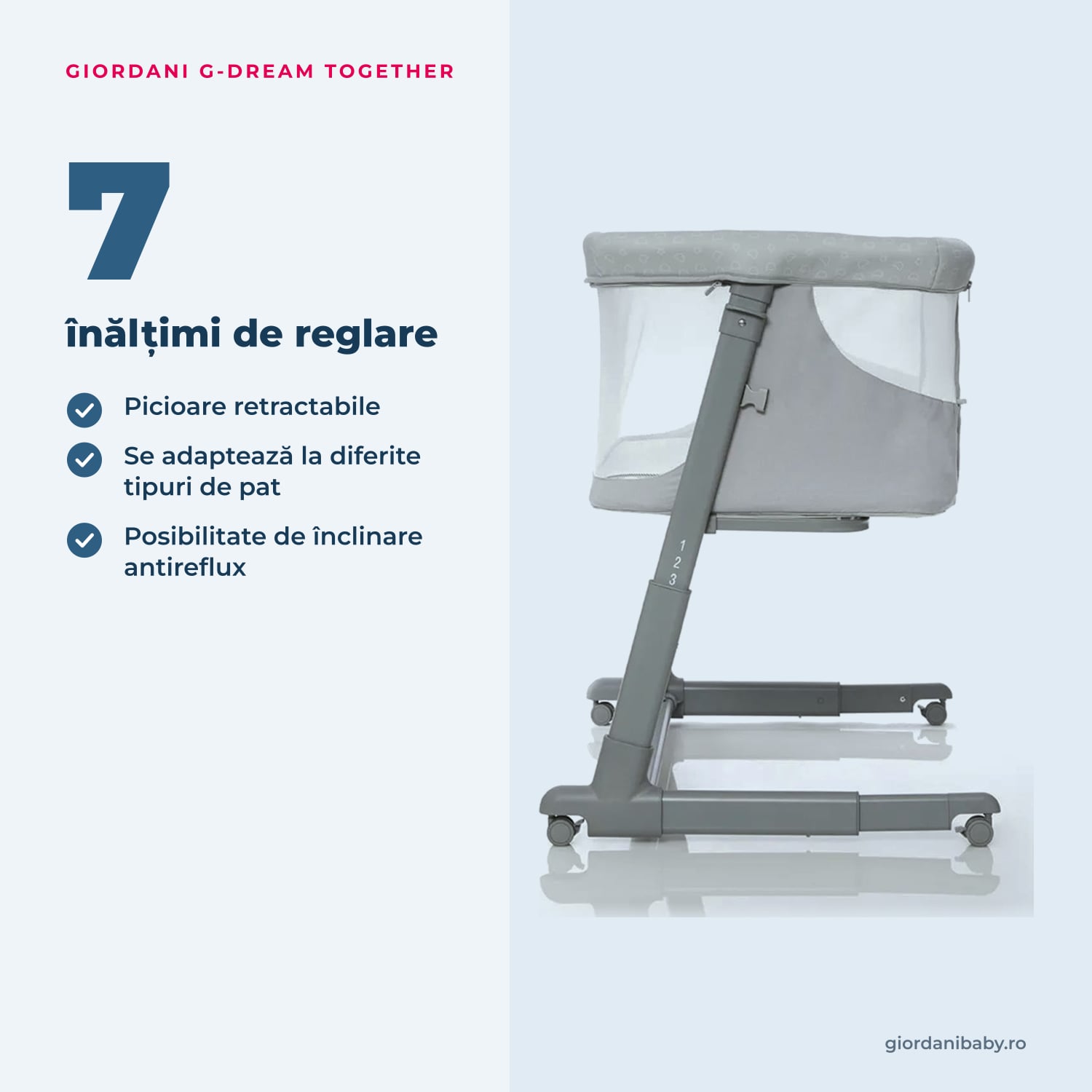 Giordani G-Dream Together – reglajul pe înălțime