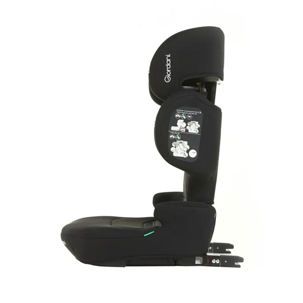 Scaun auto Giordani Ares i-Size, 100–150cm, spătar pliabil, black (negru), 3–12ani