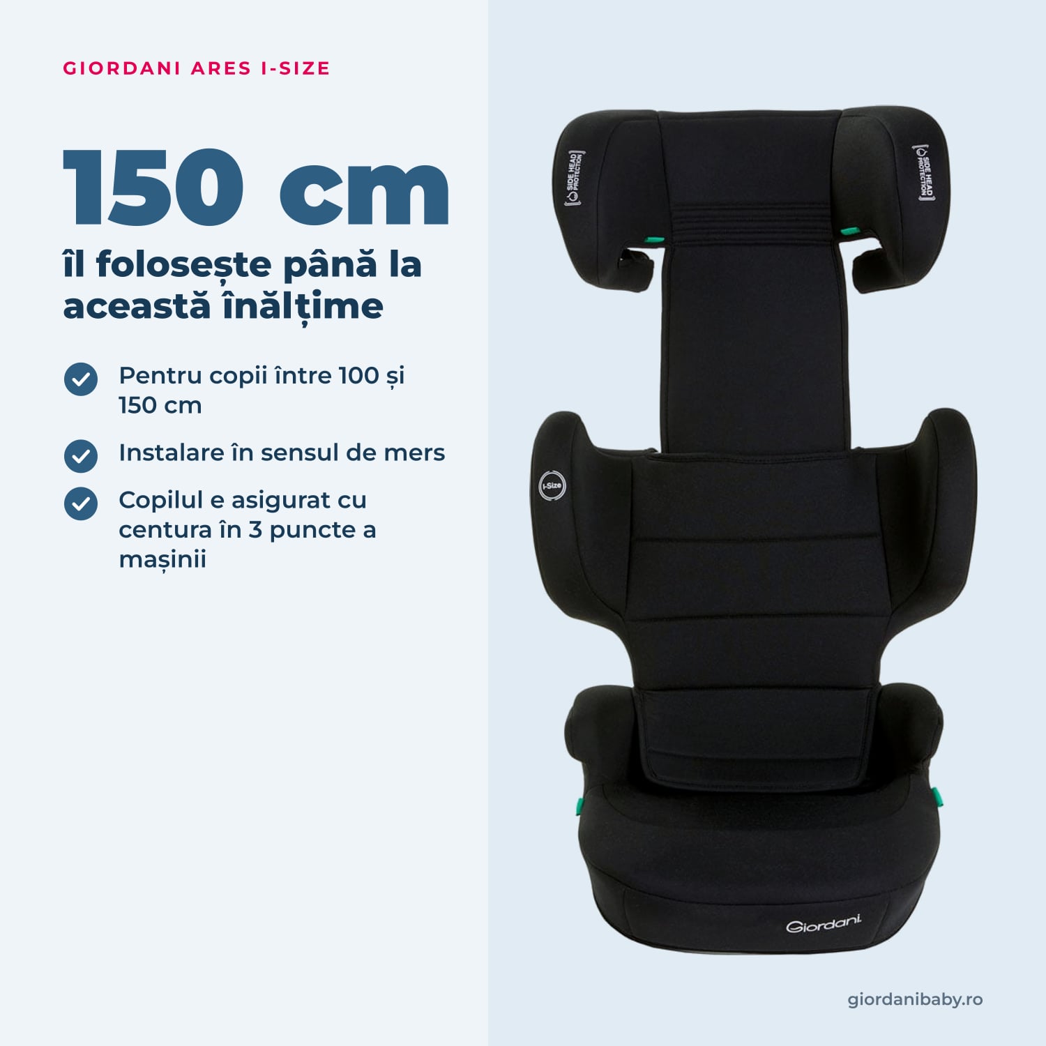 Giordani Ares i-Size – intervalul de folosire