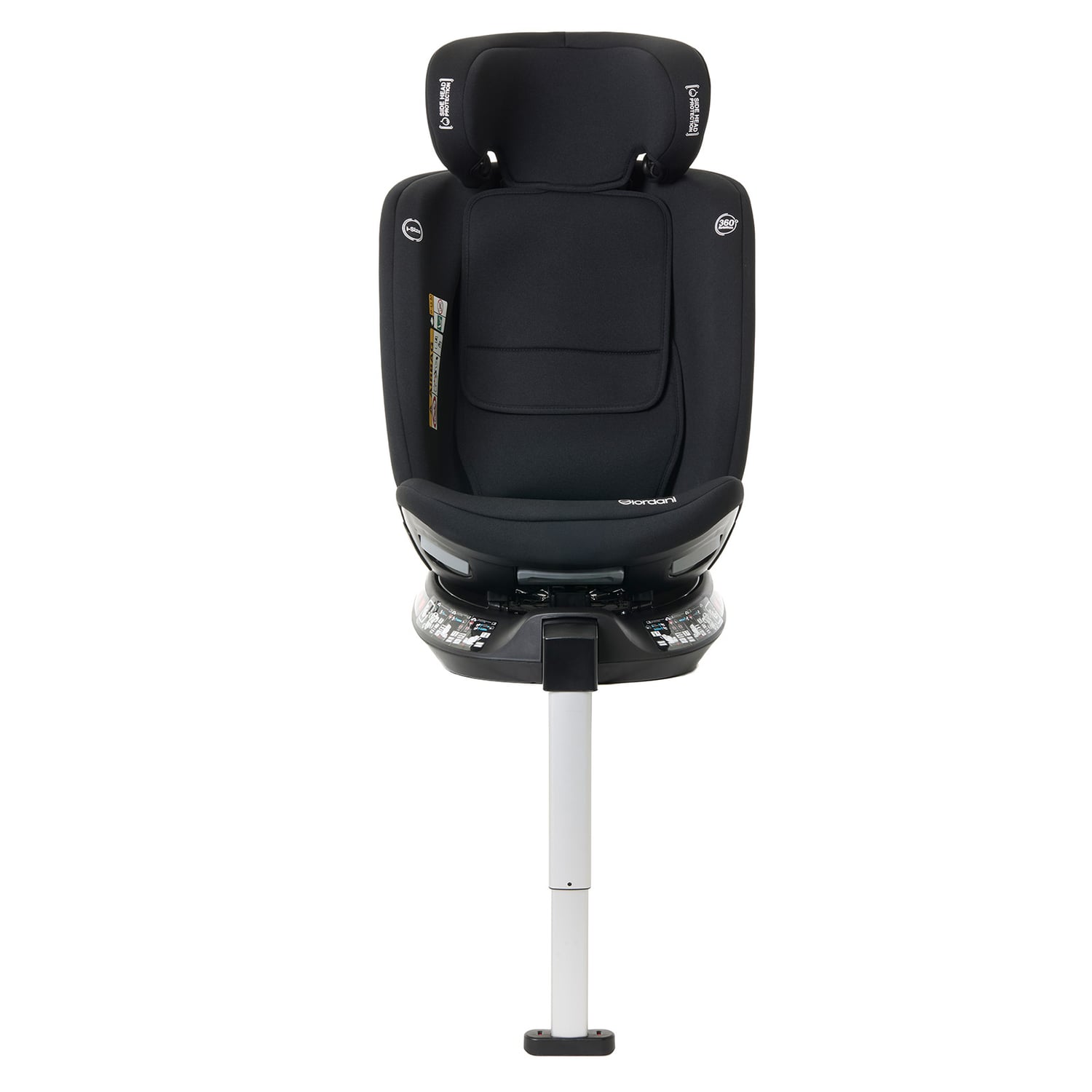 Scaun auto Giordani Crono Plus i-Size, 40–150 cm, rotativ 360°, ISOFIX + Support Leg, Black (Negru), 0–12 ani