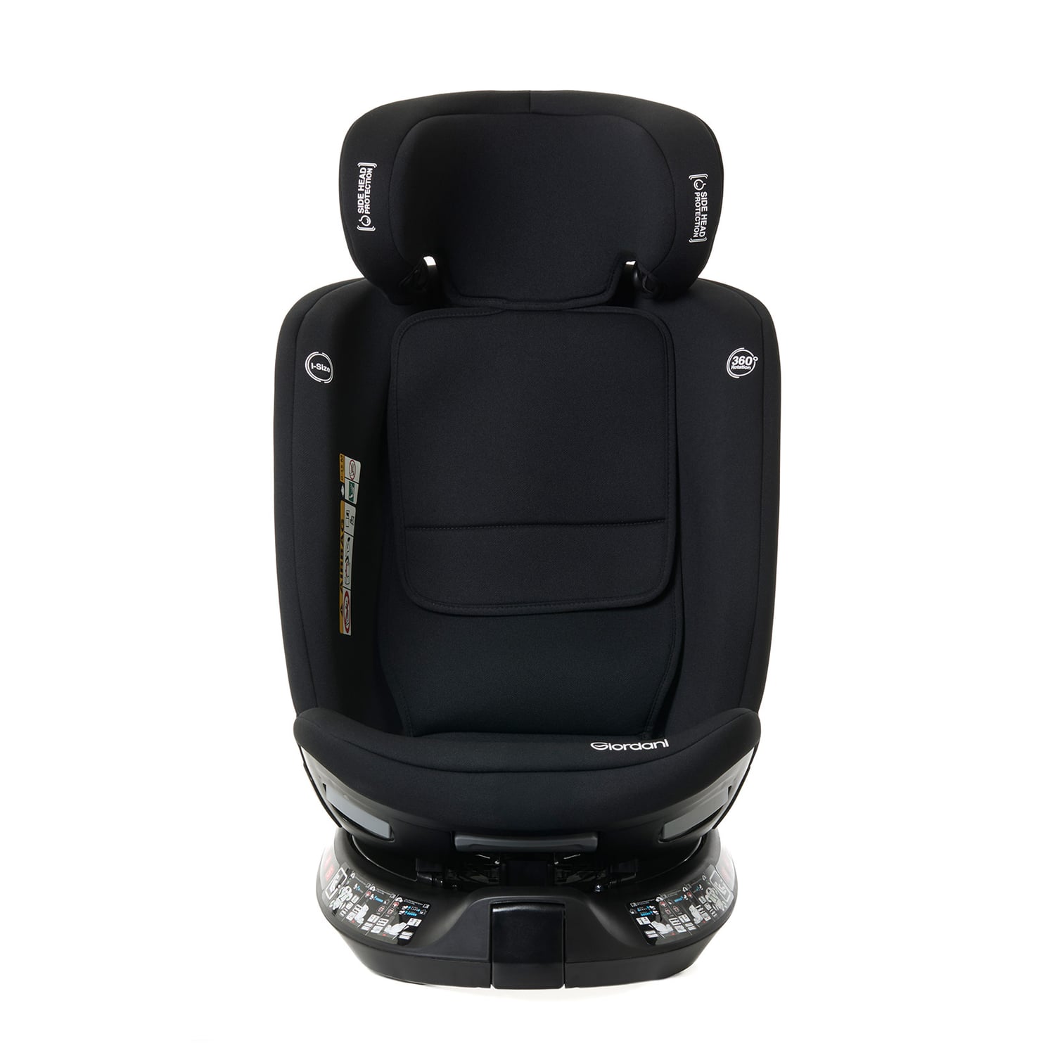 Scaun auto Giordani Crono Plus i-Size, 40–150 cm, rotativ 360°, ISOFIX + Support Leg, Black (Negru), 0–12 ani