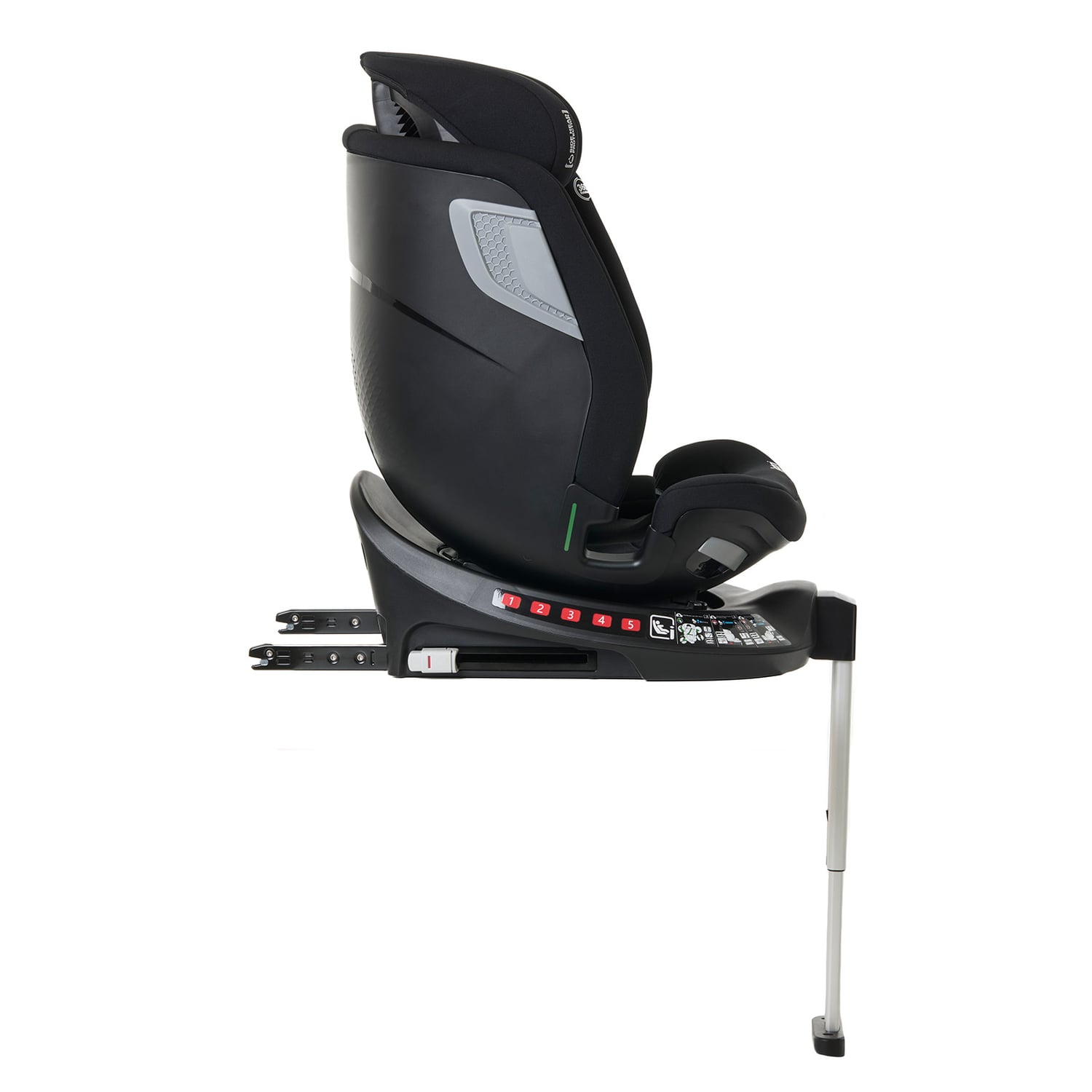 Scaun auto Giordani Crono Plus i-Size, 40–150 cm, rotativ 360°, ISOFIX + Support Leg, Black (Negru), 0–12 ani