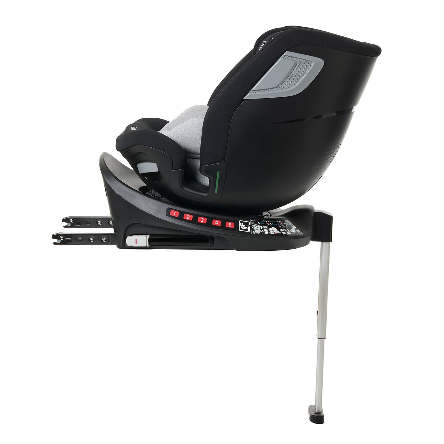 Scaun auto Giordani Crono Plus i-Size, 40–150 cm, rotativ 360°, ISOFIX + Support Leg, Black (Negru), 0–12 ani