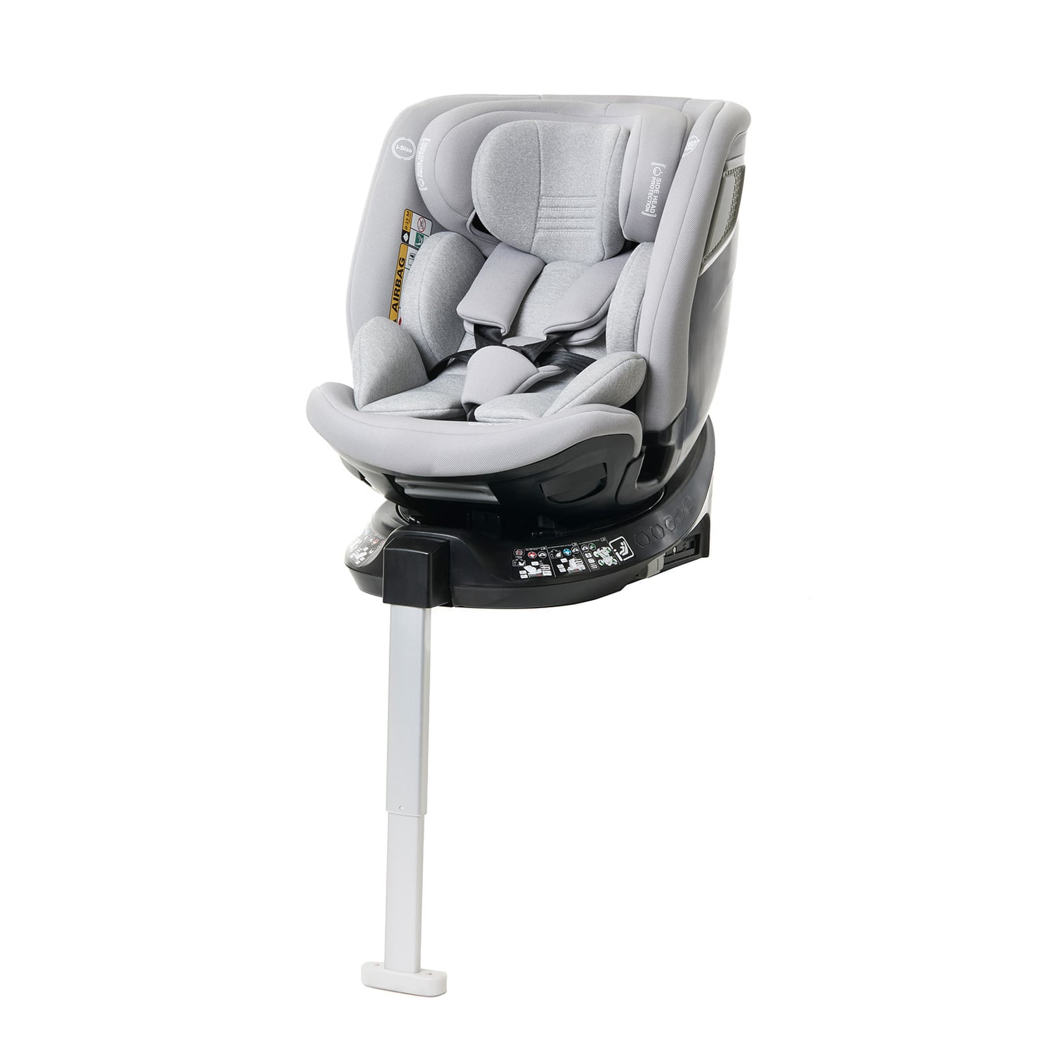 Scaun auto Giordani Crono Plus i-Size, 40–150 cm, rotativ 360°, ISOFIX + Support Leg, Grey, 0–12 ani