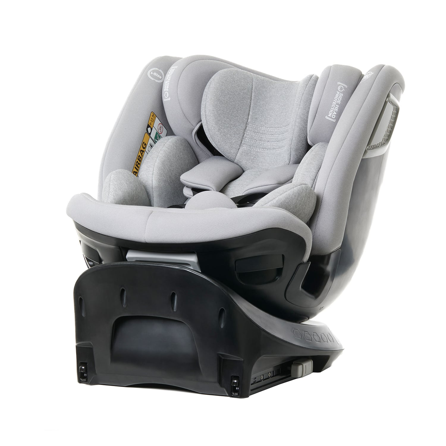 Scaun auto Giordani Crono Plus i-Size, 40–150 cm, rotativ 360°, ISOFIX + Support Leg, Grey, 0–12 ani