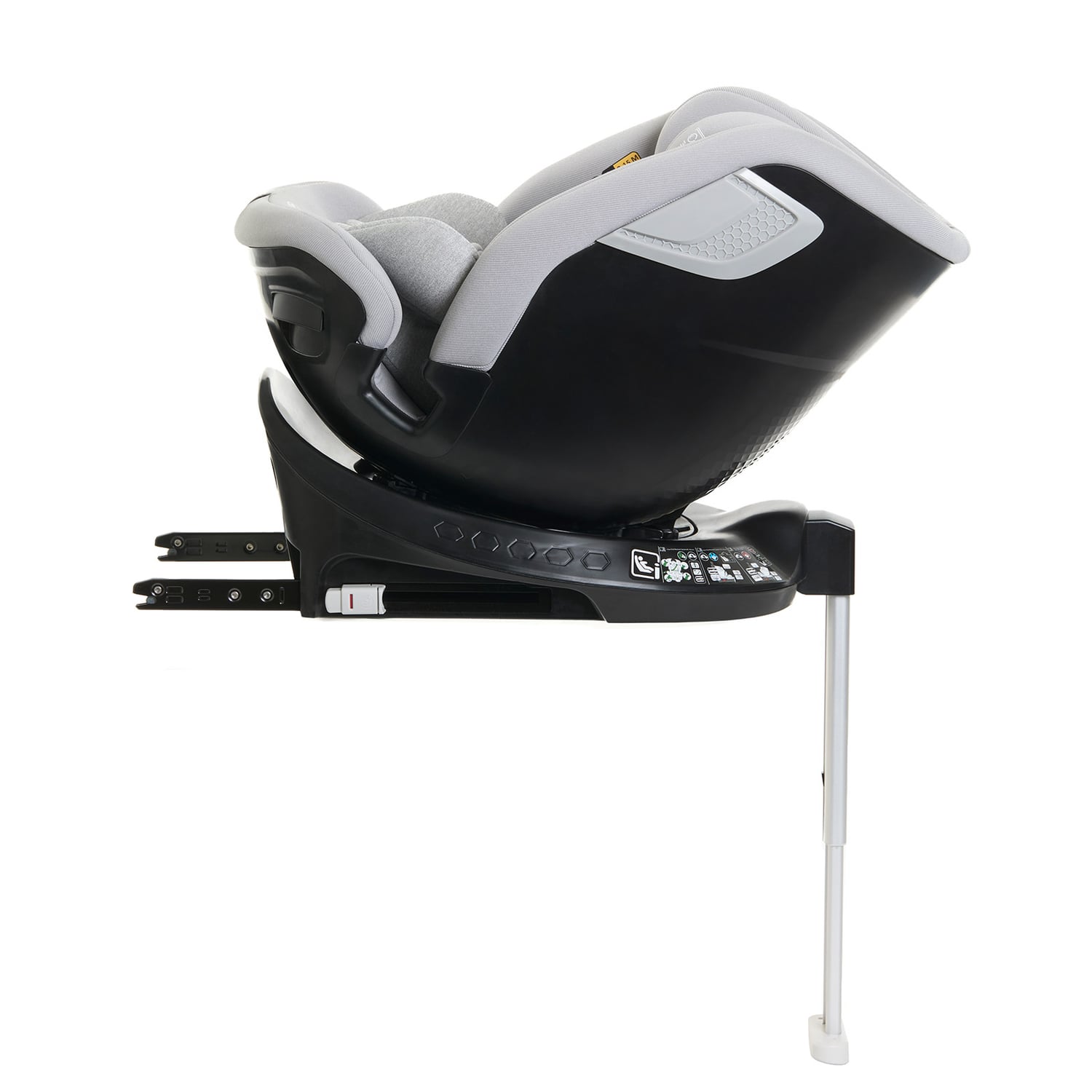 Scaun auto Giordani Crono Plus i-Size, 40–150 cm, rotativ 360°, ISOFIX + Support Leg, Grey, 0–12 ani