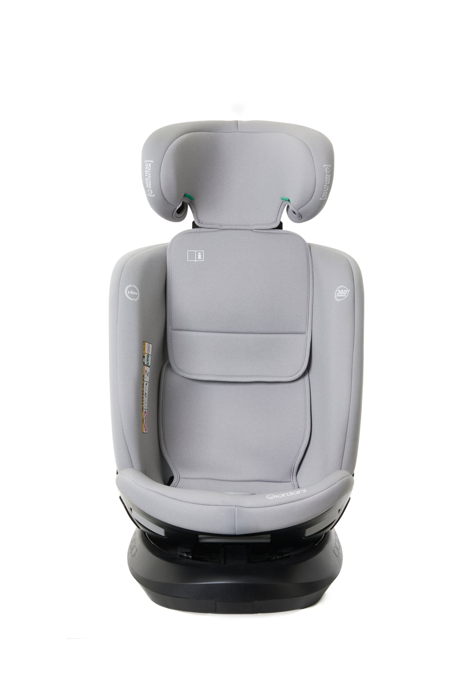 Scaun auto Giordani Titano Plus i-Size, 40–150cm, rotativ 360°, ISOFIX, Grey (gri), 0–12 ani