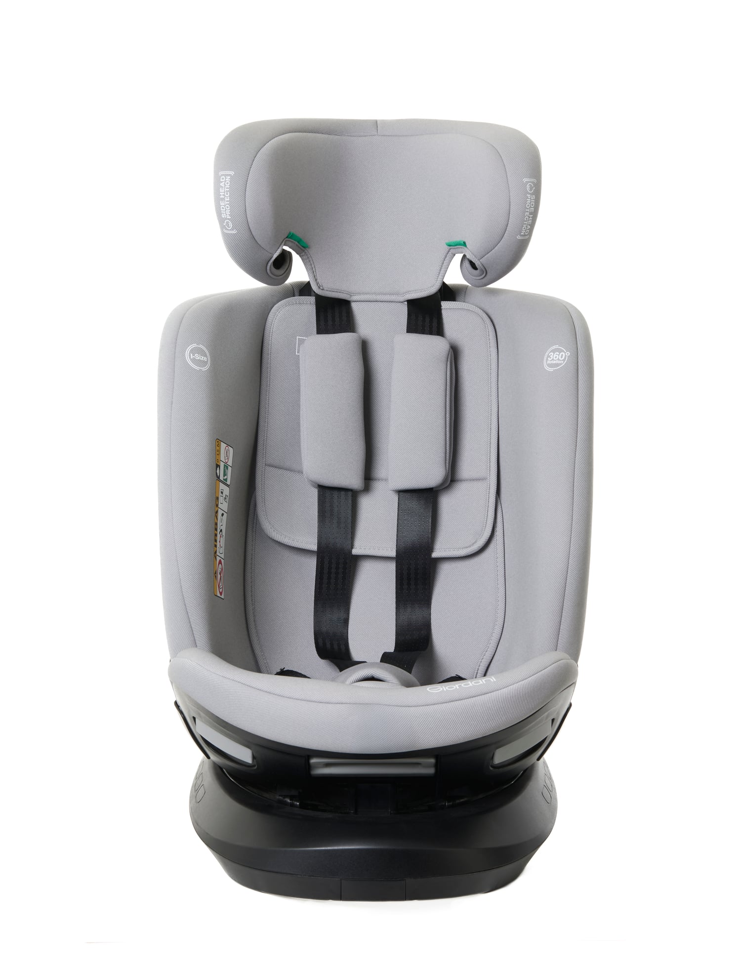 Scaun auto Giordani Titano Plus i-Size, 40–150cm, rotativ 360°, ISOFIX, Grey (gri), 0–12 ani