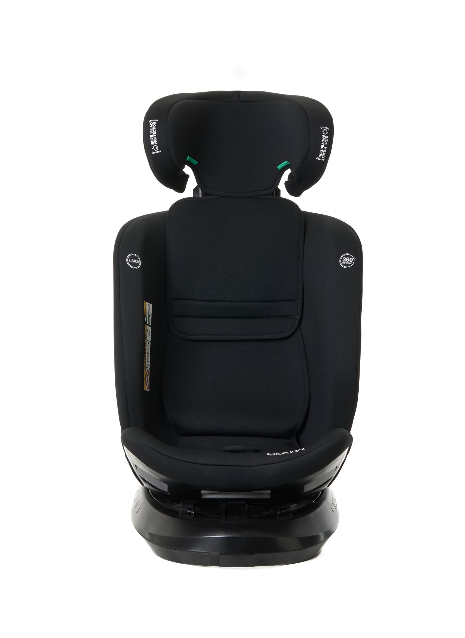 Scaun auto Giordani Titano Plus i-Size, 40–150cm, rotativ 360°, ISOFIX, Black (negru), 0–12 ani