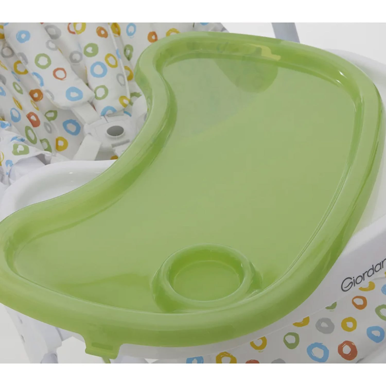 Scaun de masă Giordani G-Snack, 6 luni+, reglabil pe înălțime, Bubbles Green (verde)