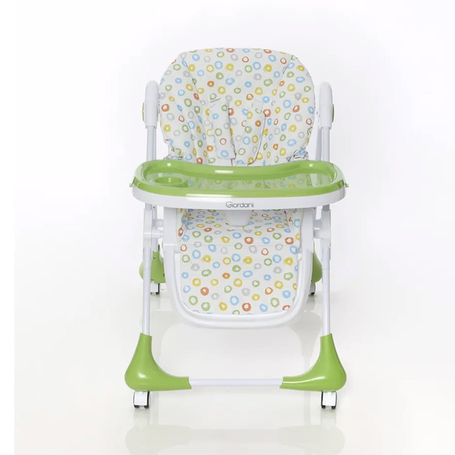 Scaun de masă Giordani G-Snack, 6 luni+, reglabil pe înălțime, Bubbles Green (verde)