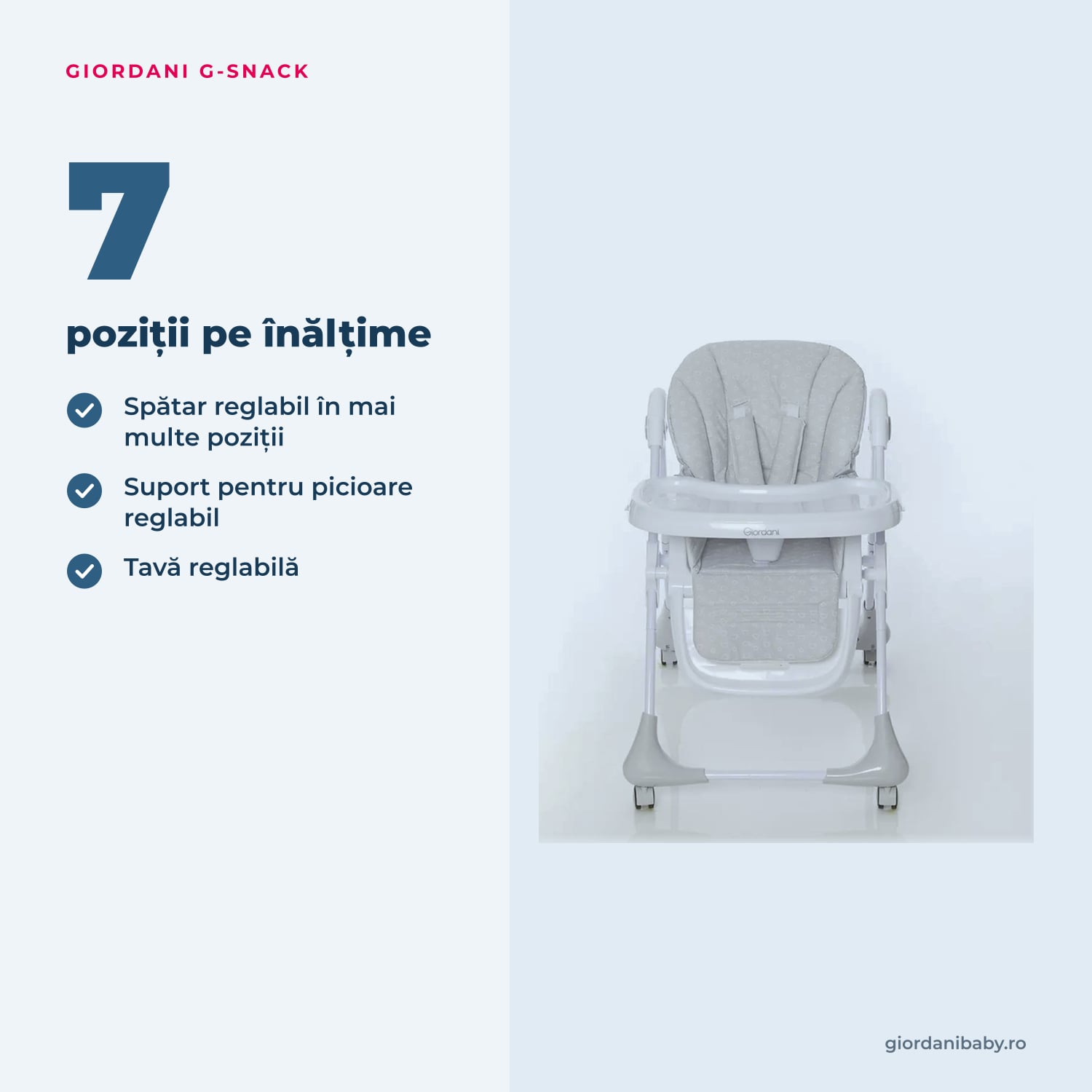 Giordani G-Snack – reglajele